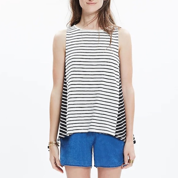 Madewell Forward Seam Tank Top in Stripe - Picture 2 of 5
